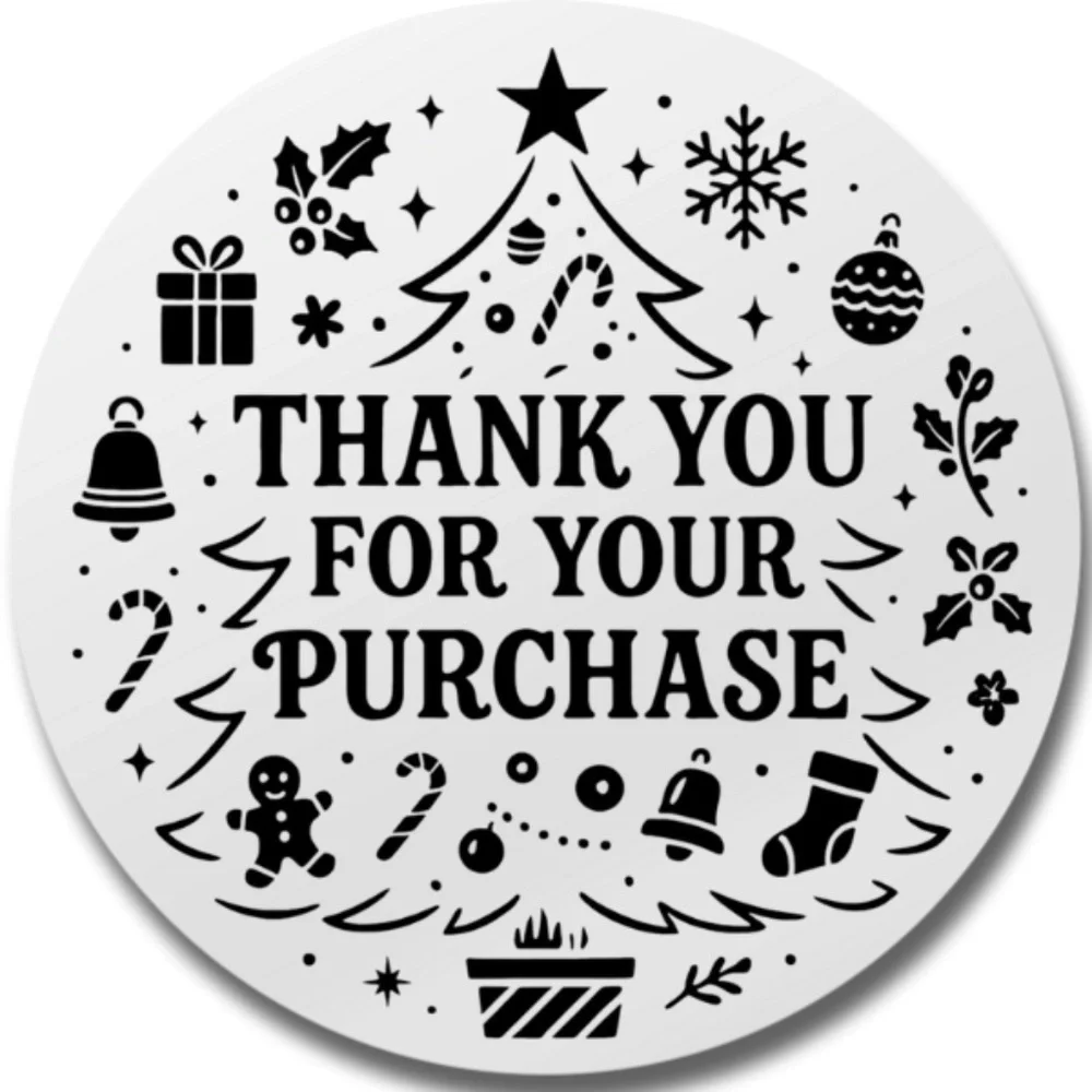 Thank You For Your Purchase Christmas Stickers 2
